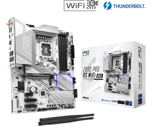 Дънна платка ASROCK Z890 Pro RS WiFi White (Intel 1851, 4xDDR5, 1xBlazing M.2, 3xHyper M.2, 2.5 Gigabit LAN, Wi-Fi 6E, HDMI, DP, 2x Thunderbolt 4) ATX