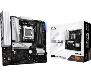 Дънна платка ASROCK B850M Pro RS (AMD AM5, 4xDDR5, 1xBlazing M.2, 1xHyper M.2, 2.5G LAN, HDMI, DP) Micro ATX