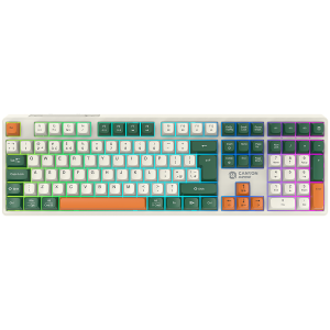 Безжична геймърска клавиатура CANYON Shadder GKW-11 (CND-SKBW11), Bluetooth/Wireless, Mechanical Brown Switches, RGB Backlight, USB, White