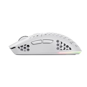 Безжична геймърска мишка TRUST GXT929 Helox, Ultra- Lightweight Wireless, 4800DPI, USB, White
