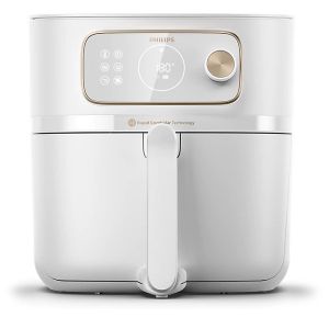Фритюрник без мазнина PHILIPS HD9876/25 Series 7000 Airfryer Combi XXL Connected, 2200W, 8.3л, Комплект две в едно за печене и пара, 22 в 1 функции за готвене, Rapid CombiAir, HomeID, White
