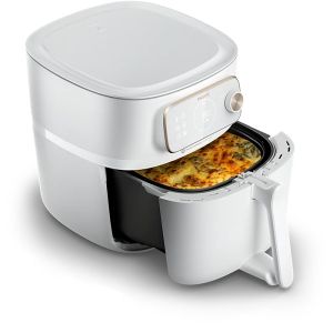 Фритюрник без мазнина PHILIPS HD9876/25 Series 7000 Airfryer Combi XXL Connected, 2200W, 8.3л, Комплект две в едно за печене и пара, 22 в 1 функции за готвене, Rapid CombiAir, HomeID, White