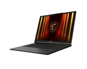 Лаптоп MSI Stealth A16 AI+ A3XWHG, NVIDIA GeForce RTX 5070 Ti 12GB GDDR7 992 AI TOPS, AMD Ryzen AI 9 HX 370 (12C, 24T, Up to 5.1 GHz 24MB L3), 16" 16:10 QHD+(2560x1600) OLED, 240hz, 1ms, 32GB DDR5 LPDDR5x-7500, 2TB  PCIe Gen4x4 SSD, Wi-Fi 7, Windows 11 Ho