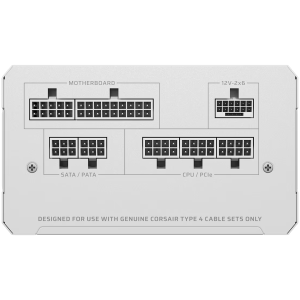 Захранване CORSAIR RM850e, 850W, 80 PLUS Gold, Fully Modular, White