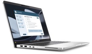 Лаптоп Dell Pro 14 Plus PB14255, AMD Ryzen 5 PRO 230, 14" FHD+(1920x1200) IPS, 300nits AG, 16GB LPDDR5 7500 MT/s, 512 GB SSD, AMD Radeon 760M graphics, FHD HDR IR Cam and Mic, Wi-Fi 7, FPR, Backlit Kb, Win11 Pro, Alum, 3Y +Dell Pro 14-16 Premium Slim back