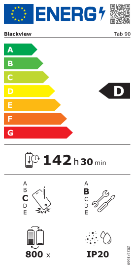 Таблет BLACKVIEW Tab 90, 4G 8/128GB, 10.92", Frost Blue