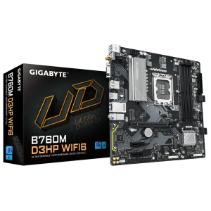Дънна платка GIGABYTE B760M D3HP WIFI6 (Intel 1700, 4 x DDR5, 2 x M.2, Wi-Fi 6, VGA, HDMI, DP) Micro ATX
