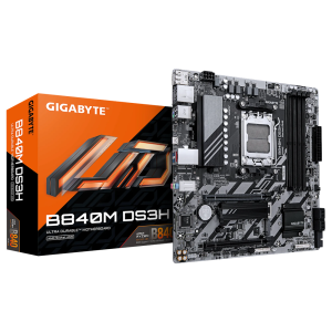Дънна платка GIGABYTE B840M DS3H (AMD AM5, 4 x DDR5, 2 x M.2, 2.5GbE LAN, HDMI, DP) Micro ATX
