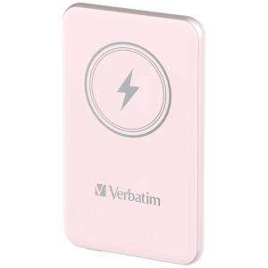 Външна батерия Verbatim MCP-5PK Power Pack 5000 mAh with UBS-C PD 20W / Magnetic Wireless Charging 15W Pink