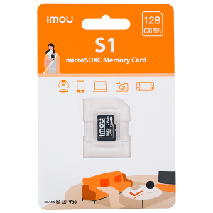 MicroSD памет 128GB IMOU S1, microSDXC, Class 10 UHS-I, U3, V30