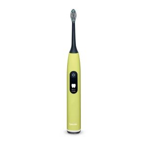 Електрическа четка за зъби Beurer SC 50 splashy lemon Electric Sonic Toothbrush, up to 80,000 mov/min, 5 cleaning programs: Clean, Sensitive, Polish, Gum Care, Whiten, Pressure sensor , 2-min. timer, Incl. 2 toothbrush heads and magnetic charging plate, 2