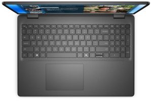 Лаптоп Dell 16 DC16250, Intel Core 7 150U (10 cores, up to 5.4 GHz), 16.0" FHD+(1920x1200) Touch 300nits, 16GB, 2x8GB, DDR5, 5200 MT/s, 1TB M.2 PCIe, Intel Graphics, Cam, FPR, Wi-Fi 6, Backlit Kb, Ubuntu, Carbon Black, 3Y PS