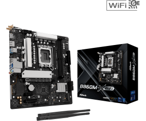 Дънна платка ASROCK B860M-X WiFi (Intel 1851, 2 x DDR5, 1 x Blazing M.2, 1 x Hyper M.2 , Wi-Fi 6E, 2.5Gbit LAN, HDMI, DP) Micro ATX