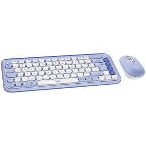Безжичен комплект LOGITECH POP Icon Combo (920-013078), Bluetooth, US, Lilac & Off White