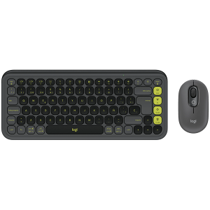 Безжичен комплект LOGITECH POP Icon Combo (920-013140), Bluetooth, US, Graphite & Green