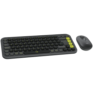 Безжичен комплект LOGITECH POP Icon Combo (920-013140), Bluetooth, US, Graphite & Green