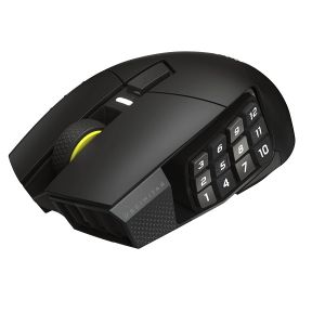 Безжична геймърска мишка CORSAIR SCIMITAR ELITE WIRELESS SE MMO (CH-9314014-WW), Bluetooth/Wireless, 33000 DPI, Black