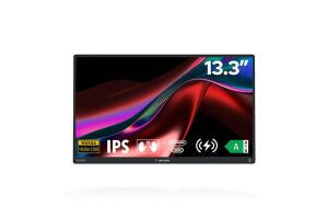 Монитор VERBATIM Portable Touchscreen 13.3" (32087), 13.3" IPS Touch, WUXGA (1920x1200) 16:10, 6ms, 250 cd/m2, 1000:1, Speaker 2x2W, Wireless power, 5000mAh Power Bank, HDMI, 2 x USB-C, USB, Black 