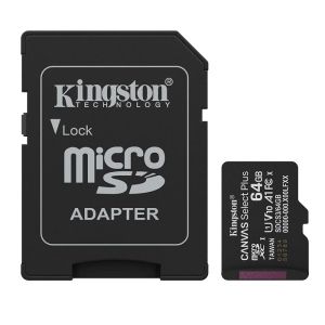 MicroSD памет 64GB KINGSTON Canvas Select Plus, microSDXC Class 10 UHS-I U1 V10, A1 100MB/s + SD Адаптер