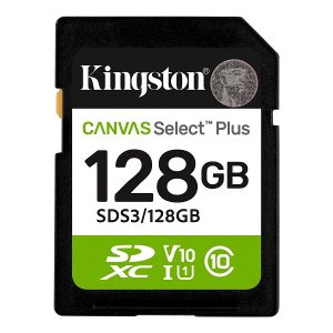 SD памет 128GB KINGSTON Canvas Select Plus SDXC Class10 UHS-I U1 up to 150MB/s - SDS3/128GB