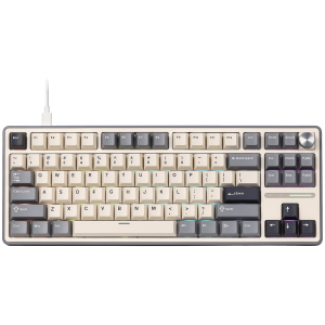 ROYAL KLUDGE R87Pro Half Grey Gaming Keyboard Creamy switch
