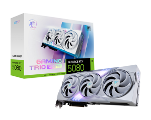 Видео карта MSI GeForce RTX 5080 16G GAMING TRIO OC WHITE, 16GB GDDR7, 256bit, HDMI, 3xDP - 912-V531-049