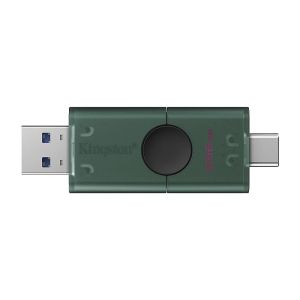 USB памет 256GB KINGSTON DataTraveler Duo G2, USB Type-A + USB Type-C 3.2 Gen 1, Black/Green