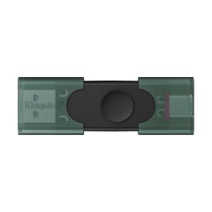 USB памет 256GB KINGSTON DataTraveler Duo G2, USB Type-A + USB Type-C 3.2 Gen 1, Black/Green