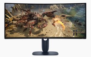 Монитор DELL Alienware AW3425DWM, 34" VA Curved 1500R, WQHD (3440x1440) 180Hz, 21:9, 1ms, 400 cd/m2, 3000:1, AMD FreeSync, 2xHDMI, DP, USB 5Gbps, Black