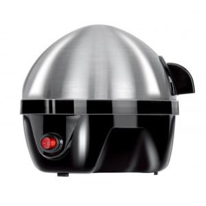 Яйцеварка Rosberg R51982C, 350W, За 7 яйца, Автоматично икзлючване със сигнал, Неръждаема стомана, Черен/инокс