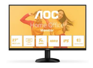 Монитор AOC Q27B35E, 27" IPS, QHD (2560x1440) 75Hz, 16:9, 1ms, 300cd/m2, 1500:1, Adaptive Sync, HDMI, DP, Black