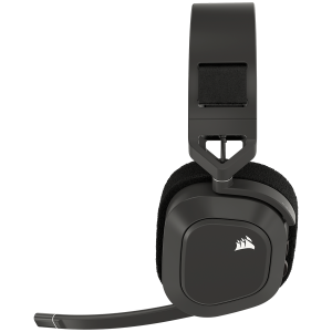 Безжични геймърски слушалки CORSAIR HS80 MAX WIRELESS (CA-9011295-EU), Wireless/Bluetooth, Dolby Atmos, 50mm, RGB, Steel Gray