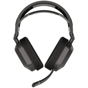 Безжични геймърски слушалки CORSAIR HS80 MAX WIRELESS (CA-9011295-EU), Wireless/Bluetooth, Dolby Atmos, 50mm, RGB, Steel Gray