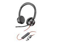 HP Poly Blackwire 8225 Stereo Microsoft Teams Certified USB-C Headset +USB-C/A Adapter SmartBuy