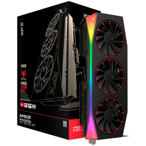 Видео карта XFX Mercury AMD Radeon RX 9070 XT OC Magnetic Air Edition with RGB, 16GB GDDR6, 256bit, HDMI, 3xDP