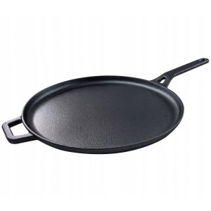 Тиган за палачинки Kinghoff KH 1895, 29 см, Чугун, Незалепваща повърхност, Индукция, Черен