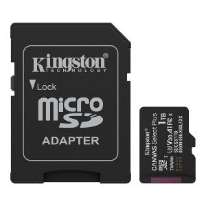MicroSD памет 1TB KINGSTON Canvas Select Plus, microSDXC Class 10 UHS-I U3 V10, A1 150MB/s + SD Адаптер