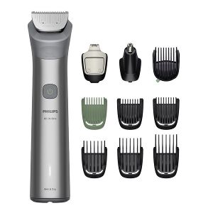 Тример PHILIPS MG5921/15 Series 5000, Тример 10 в 1, За лице, глава и тяло, Технология BeardSense, Време на безжична работа до 120мин / 1ч зареждане
