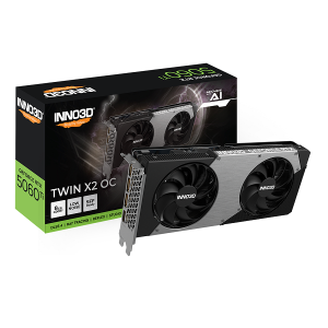 Видео карта INNO3D GeForce RTX 5060 Ti 8GB TWIN X2 OC, 8GB GDDR7, 128-bit, HDMI, 3xDP