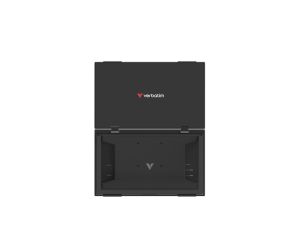 Монитор VERBATIM Dual Portable Essentials, 2 x 15.6" IPS, Dual Full HD (1920 x 1080) 60Hz, 16:9, 10ms, 250 cd/m², 1000:1, Speakers 2x1W, USB-C, Mini HDMI, Black