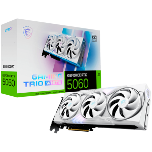 Видео карта MSI GeForce RTX 5060 8G GAMING TRIO OC WHITE, 8GB GDDR7, 128-bit, HDMI, 3xDP
