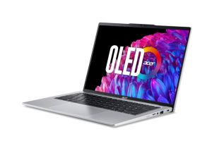 Лаптоп Acer Swift Go14, SFG14-73-56V2, Intel Core Ultra 5 125U (up to 4.3GHz, 12MB), 14" 3K (2880x1800) Cine Crystal OLED WQ2.8K 90Hz, 16GB DDR5(on bord) no slot, 1024GB, Intel Graphics, QHD Webcam, FPR, KB backlight, Wi-Fi 6E, BT 5.3, Win 11 Home, Pure S
