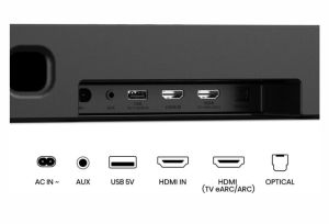 Саундбар Hisense AX5140Q,  5.1.4Ch Sound Bar with Wireless Subwoofer, 600W, Dolby Atmos, Bluetooth 5.3, 4K HDMI Pass Through, DTS:X, HDMI/AUX/ARC/Optical/USB, 7 EQ Modes, Black