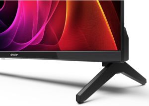 Телевизор Sharp 24HA1205E, 24" LED HD 1366x768 Frameless, 100 000:1, DVB-T/T2/C/S/S2, Active Motion 100, Speaker 2x3W, Dolby Digital, CI+, 3xHDMI (ARC/CEC), 2xUSB, LAN, Video/Audio input (3 x RCA), Hotel Mode, E, 2 pole Stand