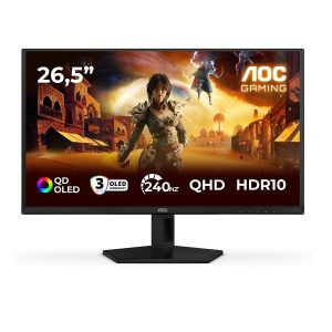 Монитор AOC Q27G41ZDF, 26.5'' QD-OLED, QHD (2560x1440) 240Hz, 16:9, 0.03ms, 400 cd/m², 1.5M:1, Adaptive Sync, HDMI, DP, Black/Red 