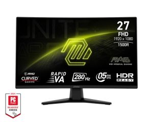 Монитор MSI MAG 274CXF, 27", 0.5ms, 280Hz, Rapid VA, 1920x1080 (FHD), 16:9, CURVE 1500R, FreeSync Premium, 92.2% DCI-P3, AG, HDR Ready, 300 nits, 4000:1, DCR 100M:1, DP(1.2a), 2xHDMI 2.0b, Tilt, VESA, Black, 3.4kg