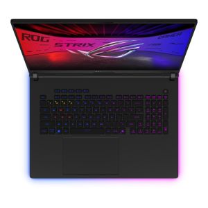 Лаптоп Asus Strix G18 G835LW-SA077W, INTEL ARL HX Ultra 9, 18.0  WQXGA 2560X1600 16:10 Bend+1200nits (HDR)(2000 zone) ,AG, 240 Hz,DDR5 64GB ( 32GB DDR5-5600 SO-DIMM *2 ) ,2TB G4, RTX5080  16GB,Wi-Fi 7 ,Backlit Chiclet Keyboard 4-Zone RGB, Windows 11,Off B