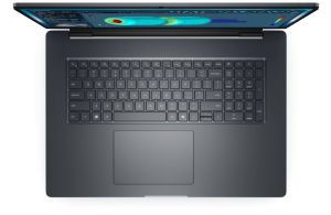 Лаптоп Dell Pro Max 18 Plus MB18250, Intel Ultra 7 265HX, vPro (13TOPS NPU, 20 cores, up to 5.30 GHz), 18" QHD+ (2560x1600) 500 nits, 32GB: 2x16GB 6400 MTs DDR5, 512GB SSD, NVIDIA RTX PRO 1000 8GB GDDR7, FHD RGB Cam and Mic, Wi-Fi 7, FPR, Backlit Kb, Win1