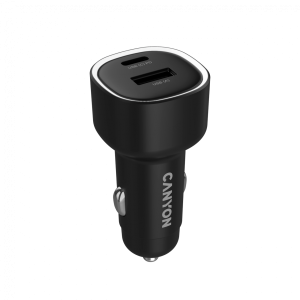 CANYON car charger OnDrive 48 PD 48W USB-A+USB-C Black