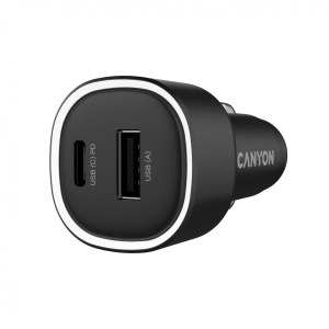 CANYON car charger OnDrive 85 PD 85W USB-A+USB-C Black